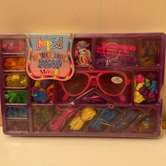New!Lisa Frank 90’s Vintage Bead Mania Sunglasses and Lacing Kit - Picture 1 of 5